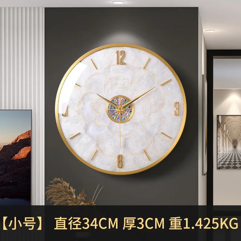 Minimalistische Italiaanse Shell Wandklok Moderne Eenvoudige Woonkamer High-end Wandklok Premium Woonkamer Home Decor Wanduhr FYWC