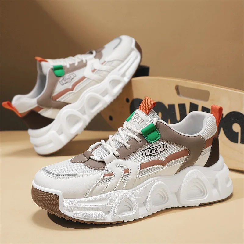 

Men's spring high-end casual sports shoes, trendy and versatile, thick-soled height-increasing dad shoes for teenagers