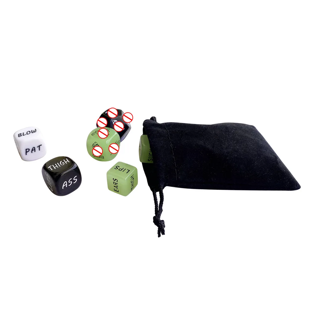 6Pcs Sexy Dice Set Fun Adult Love Posture Couple Game Sex Noctilucent Erotic Lovers Position Foreplay Romantic Party Toys