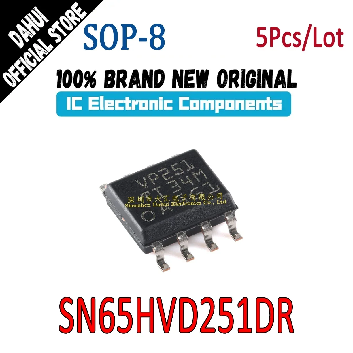 

5Pcs SN65HVD251DR VP251 SN65HVD251 SN65HVD SN65 SN IC SOIC-8 Brand New Original In Stock