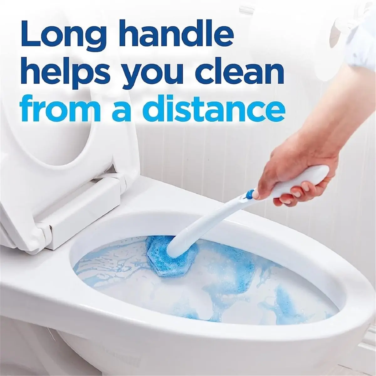 

ABUA 100pc Disposable Toilet Cleaning Brush Heads,Super Easy to Use,Replacement Toilet Brush Heads for Home Bathroom Cleaning