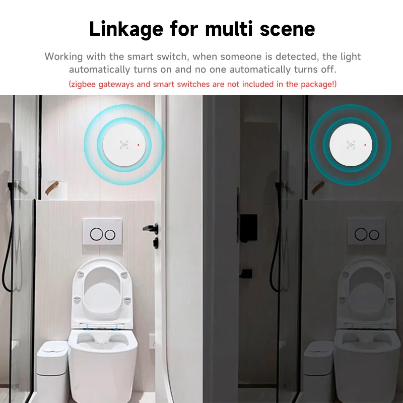 Датчик присутствия человека Tuya ZigBee с Wi-Fi, датчик движения mmWave 24G, радар для обнаружения, дистанционное управление через приложение, безопасность