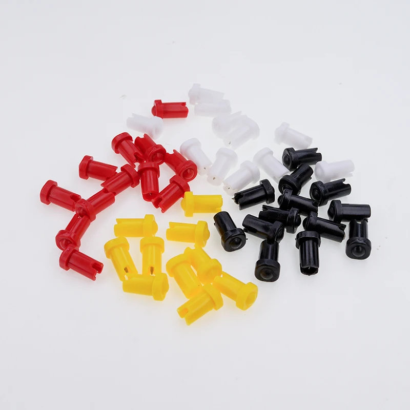 50 Pcs Eyelash Glue Anti-blocking Needle Four-color Embedded New Eyelash Glue Needle Glue Bottle Spout Needle