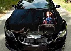 Chucky Horror movies Car hood decal vinyl sticker graphic wrap decals graphic engine stickers suitable for most vehicles