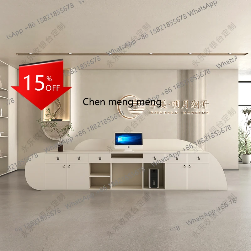 

Кассовая стойка для салона красоты, изогнутая стойка для магазина одежды, простая стойка ресепшн