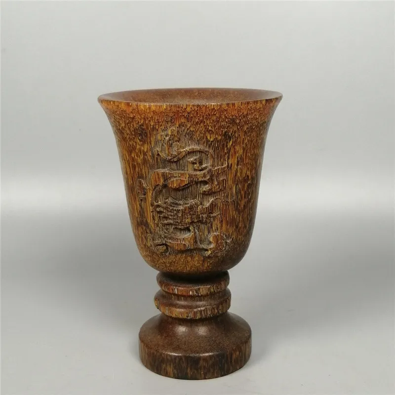 Chinese natural antique hand carving (rhinoceros horn cup ornaments collection