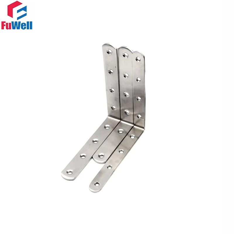 Fuwell 1 Pcs 90 Degree Thickened Stainless Steel Corner Code Fixing Bracket Shelf Bracket Wall Hardware