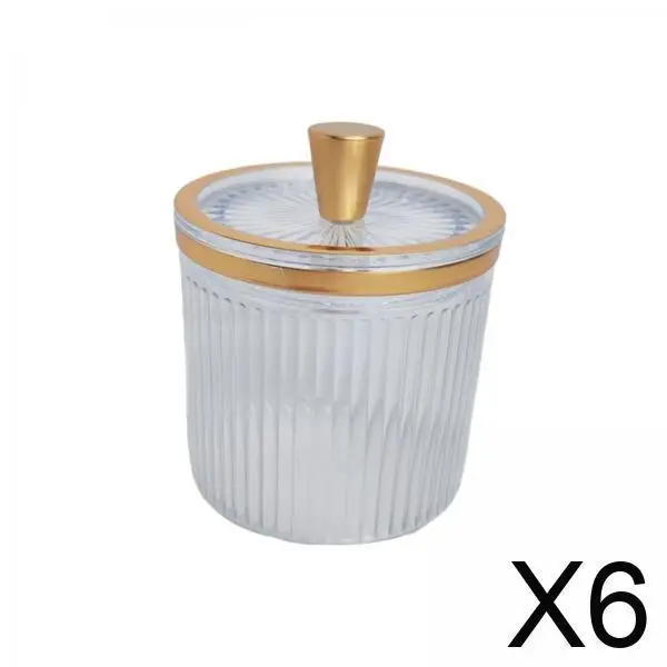 

Desktop Makeup Storage Organizer Clear Makeup Pad Container with Lid for Bathroom Bedroom Drawer Countertop Use