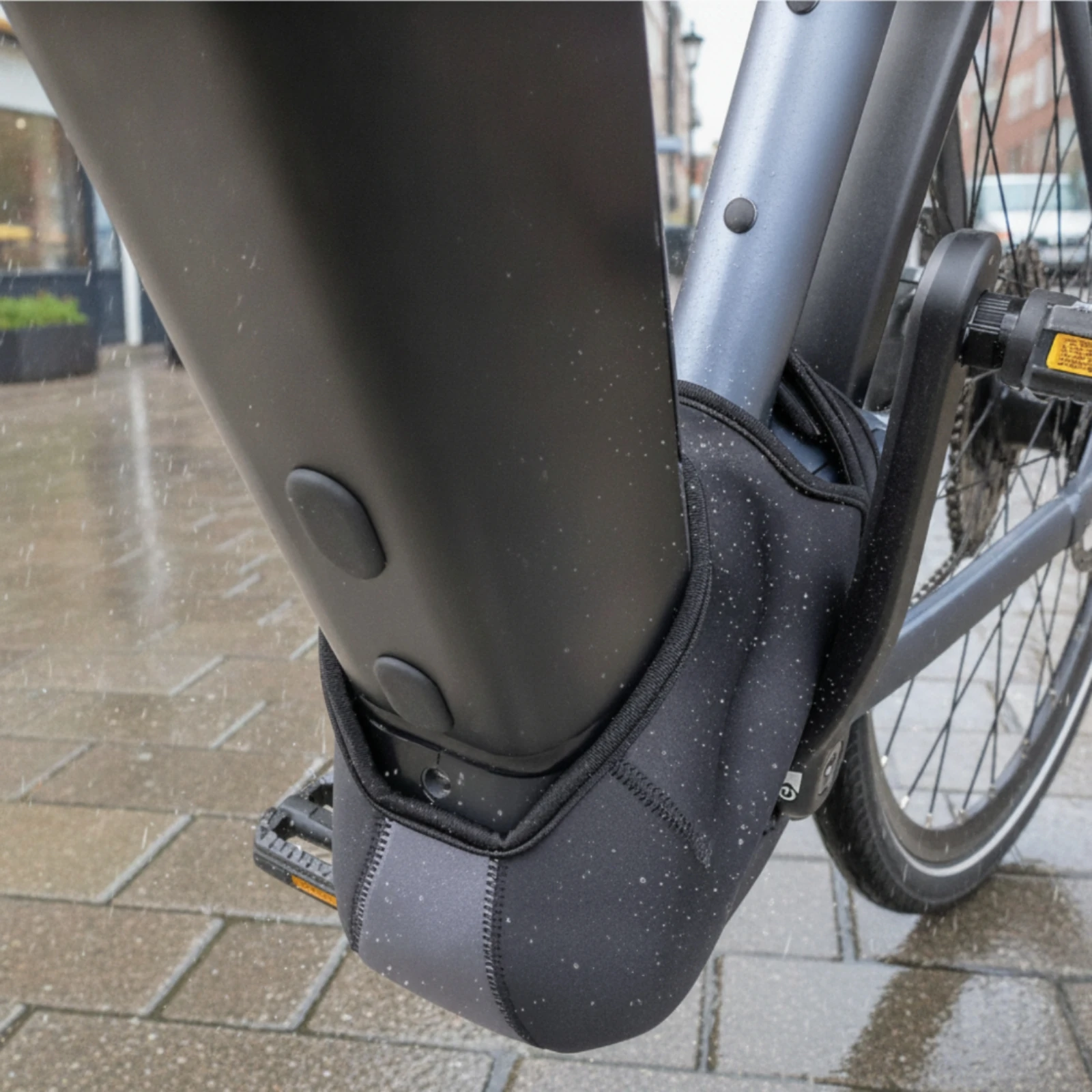 Electric Bicycle Motor Cover Splashproof Electric Bike Motor Sleeve Safeguarding Cover Long-Lasting Vehicle Part Dustproof
