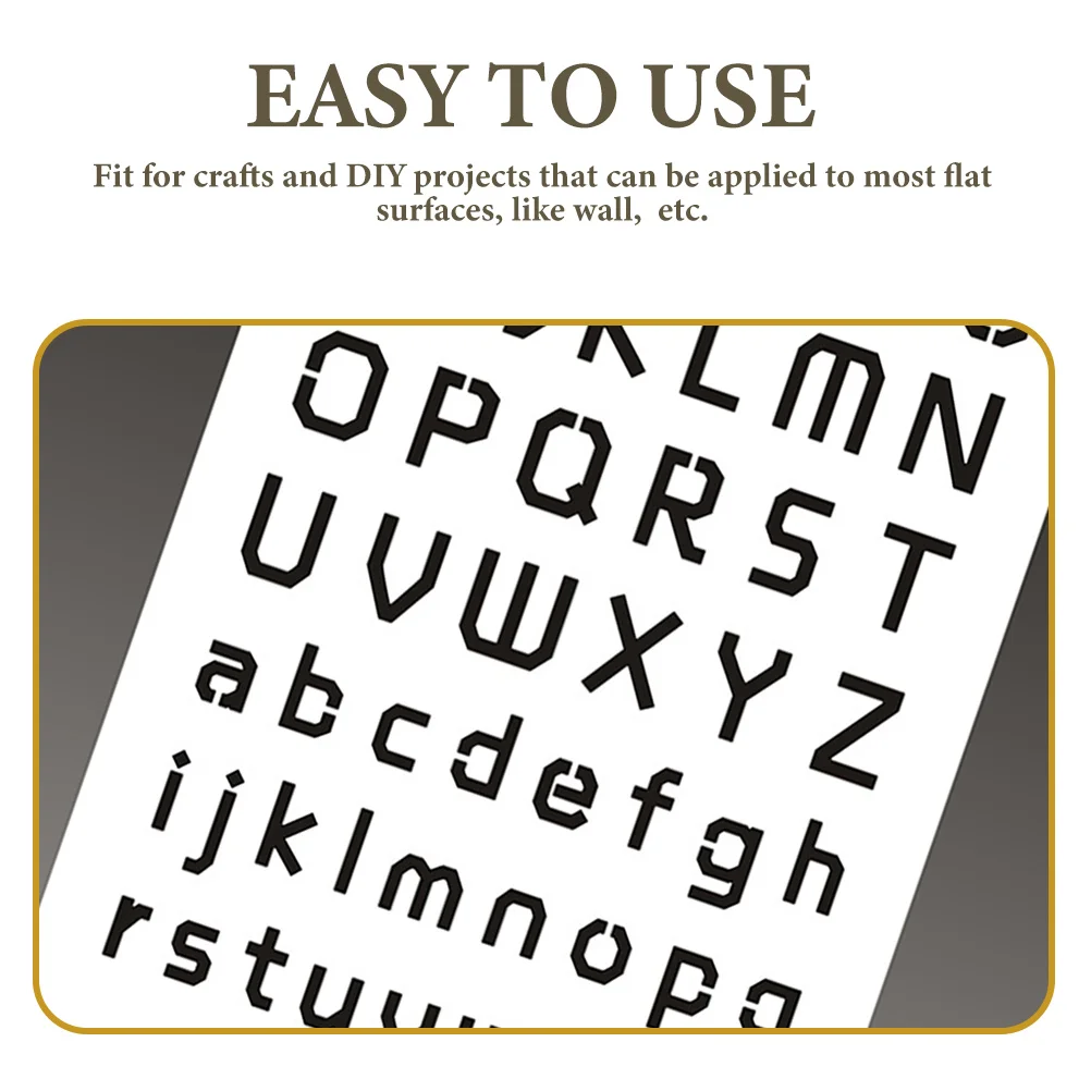 

Alphabet Stencils Number Templates 24 Sheets Plastic DIY Painting Craft Tools Reusable Washable Letter Stencils Templates