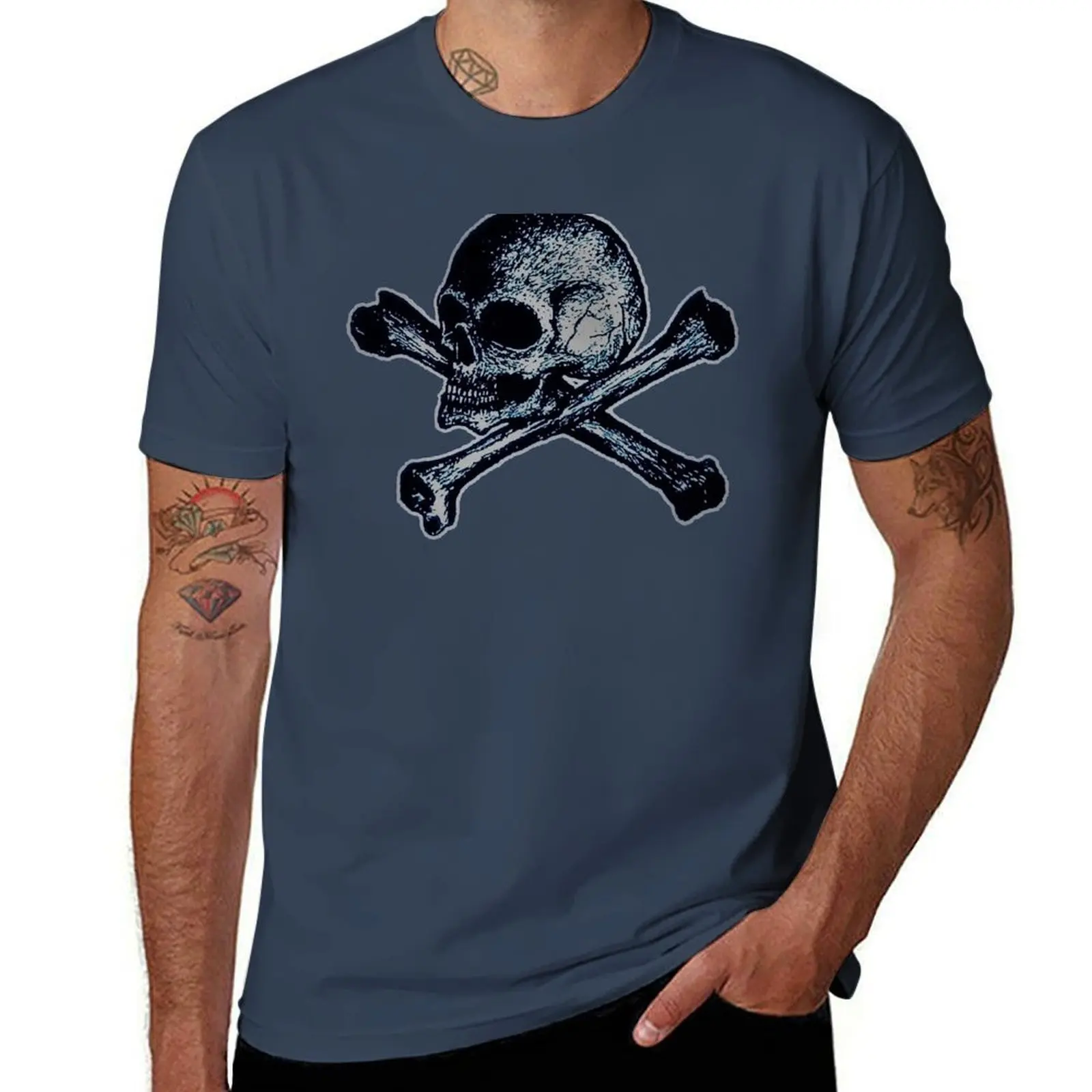 

Skull Crossbones Classic and T-Shirt Breathable Sportswear T-Shirt for Men