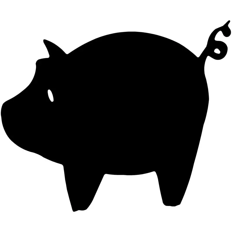 

Car Stickers Cute and Funny Pig Animal Car Decoration Accessories Stickers Waterproof Cover Scratch Black/white, 11cm*10cm