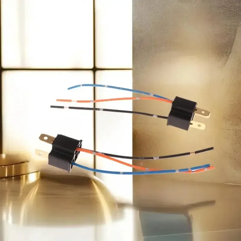 2/4-Pack Male Adapter Connector for H4 Bulb Car Headlight and Fog Lamp