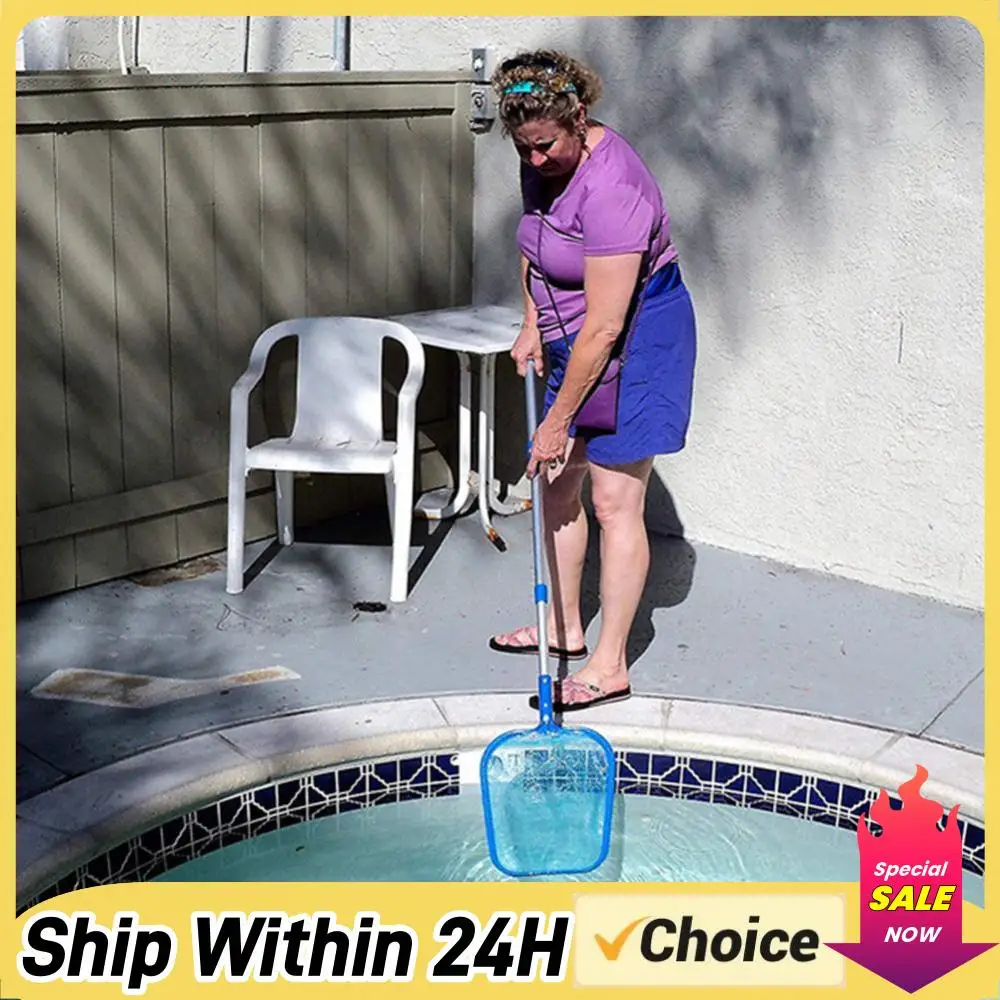 

Сетка-скиммер для сбора листьев из бассейна с телескопической ручкой 150 см (3 секции), легко переносимая, портативная, для плавательных бассейнов