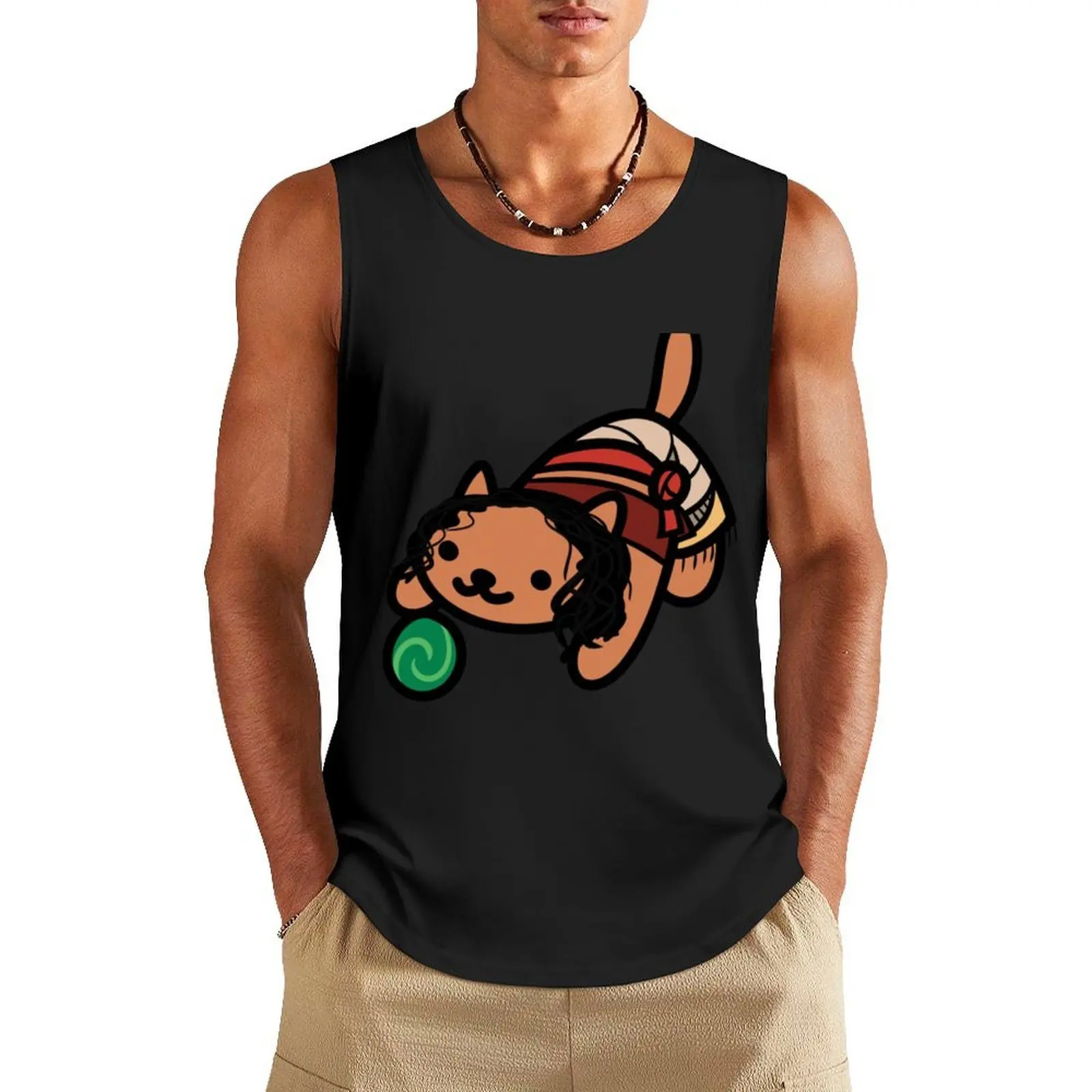 

Meowna Tank Top Men's summer t-shirt gym t-shirts man Man sleeveless shirt singlets for men