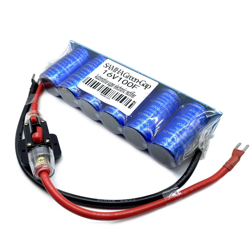 SAMWHA-Condensateur Smile avec Fusible de Protection, Module Redresseur Automobile, Capuchon Vert, Récupération, Conversion, Original, 16V100F, 2.7V600F