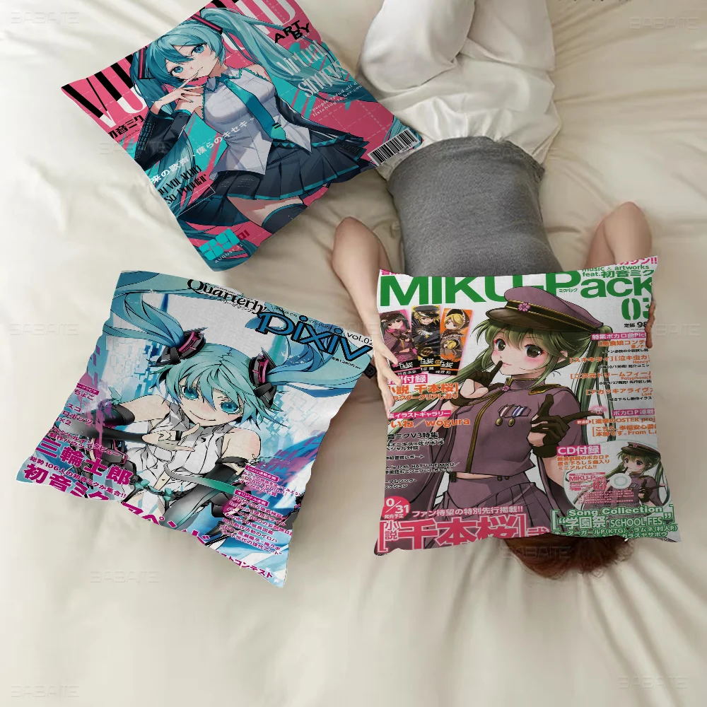 Amine H-HATSUNE-Girl M-MIKU Movie Sticky Posters Vintage Room Bar Cafe Decor Nordic Home Decor