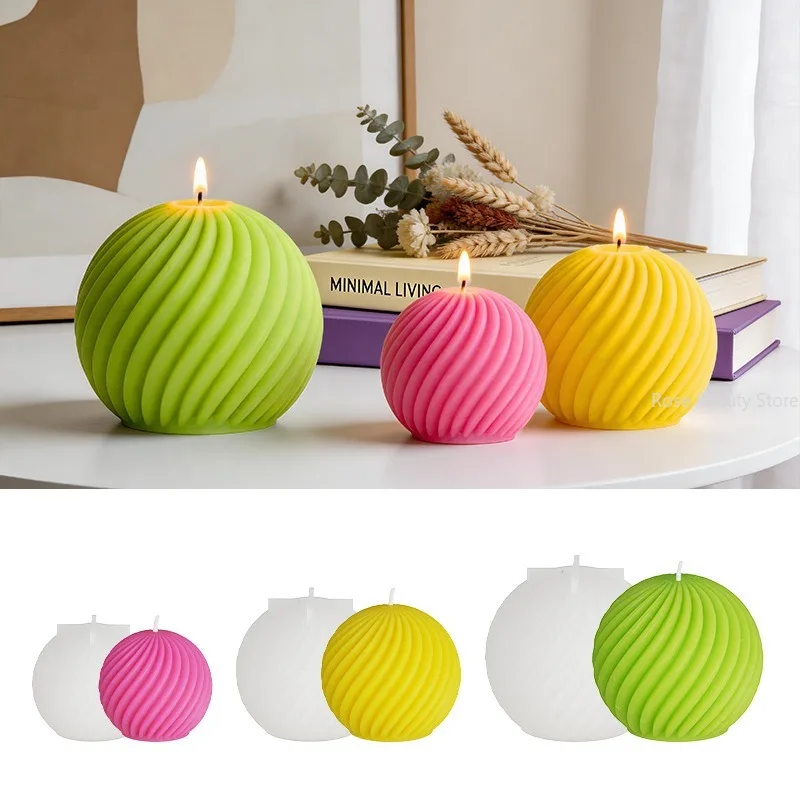 3D Christma Ball Candle Silicone Mold Aromatherapy Plaster Making Tools Ice Cube Making Mold 2027 Christmas Decorations