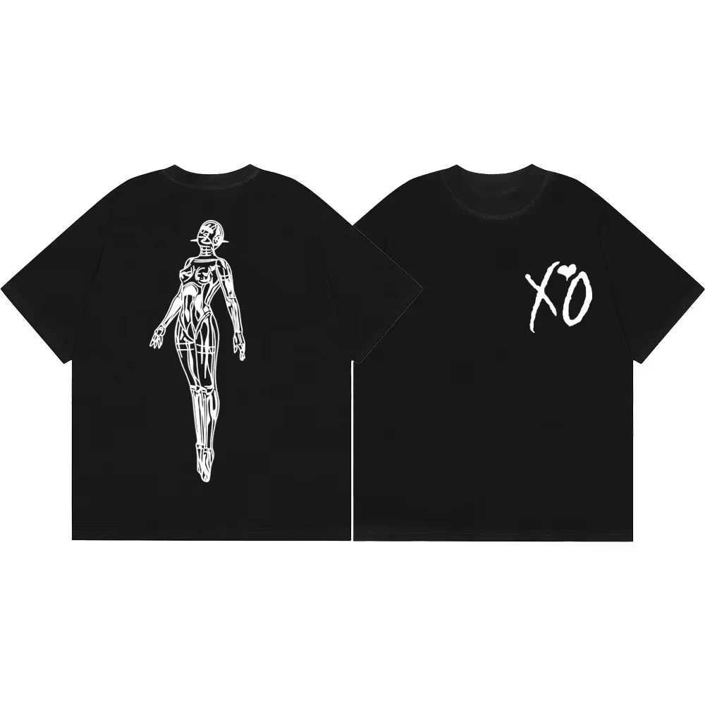 Rapper The Weeknd T-shirt Men's Clothing Women's Fashion Hip Hop Short Sleeve T-shirts 2026 Summer Casual Cotton T Shirt