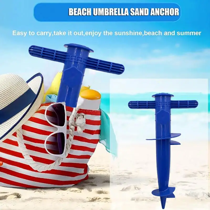 Adjustable Plastic Umbrella Base Anchor Stand Spike Auger For Sun Beach Patio Sand Ground Fixing