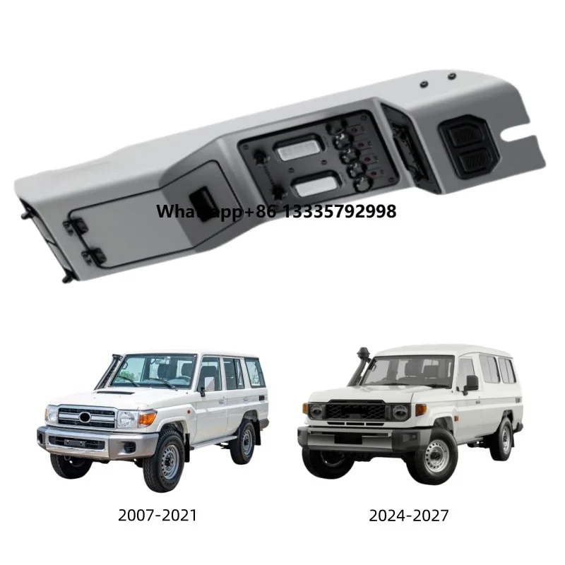 

YBJ Car Accessories Premium Protection Radio for for'Toyota LC70 76 79 Luxury Leather Integrated Control Light LC79 Roof Console