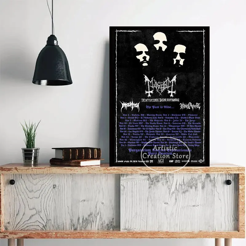 Mayhem Posters Scandinavian Metal Music Band Print Canvas Painting Wall Art Pictures Bedroom Club Home Decor Fanatical Gifts