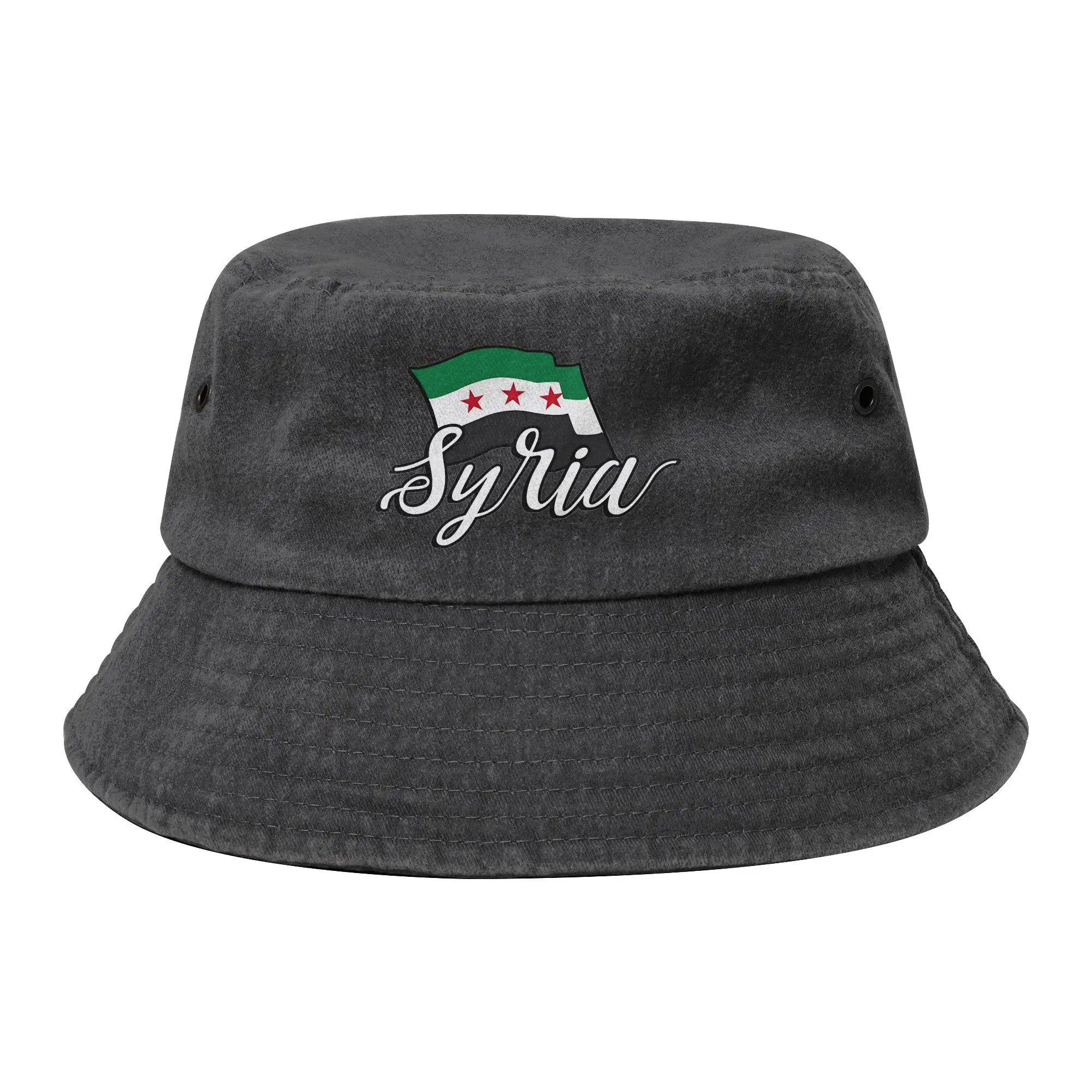 Vocation Getaway Headwear Syria Accessories Bucket Hat Unisex Distressed Washed Hot Sun Hat  Panama Hat Fishing Hat Outdoor
