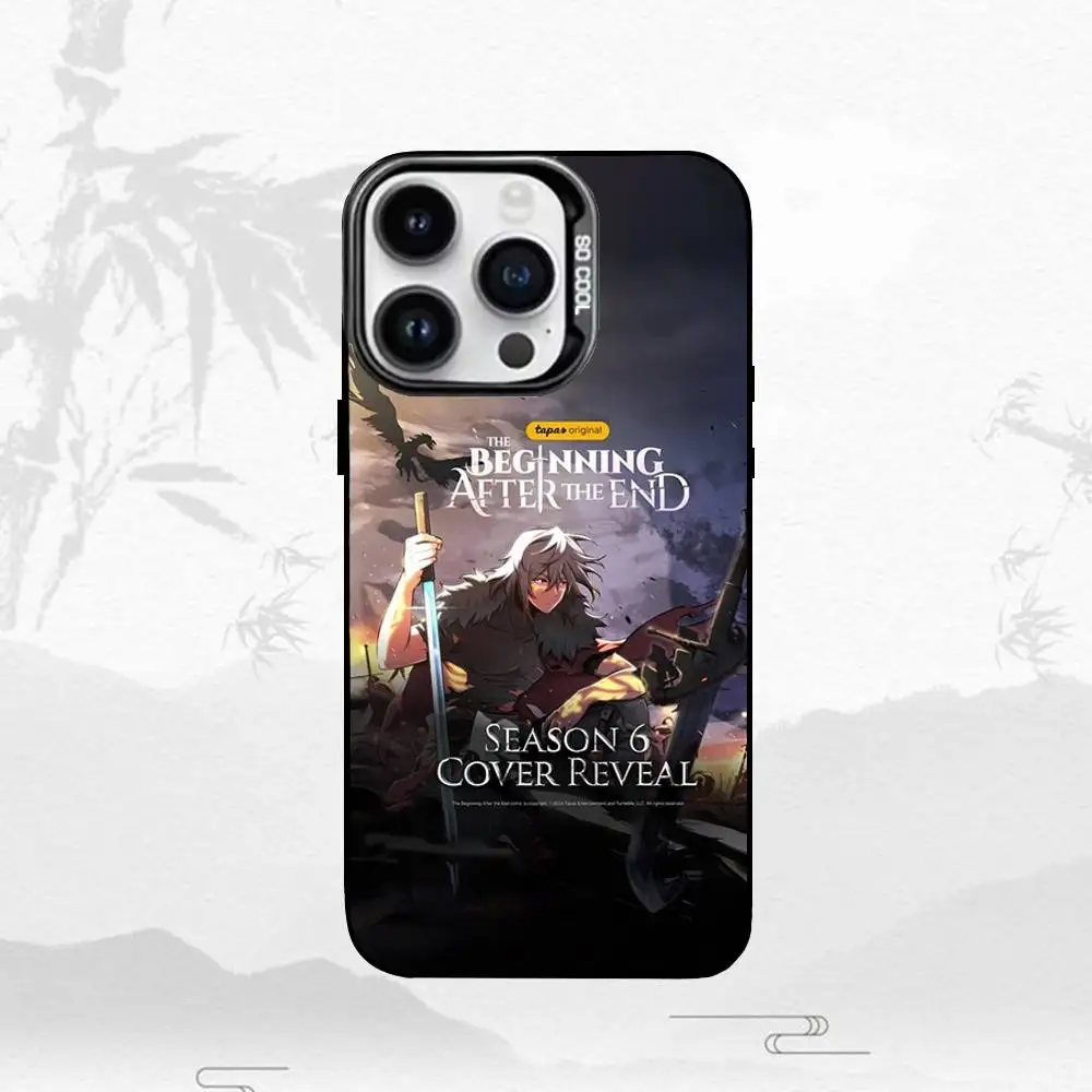 حافظة هاتف T-The B-Beginning After The End لهاتف iPhone17,16,15,14,13,12,11 Plus، Pro Max غطاء مقاوم للصدمات باللون الأسود غير اللامع