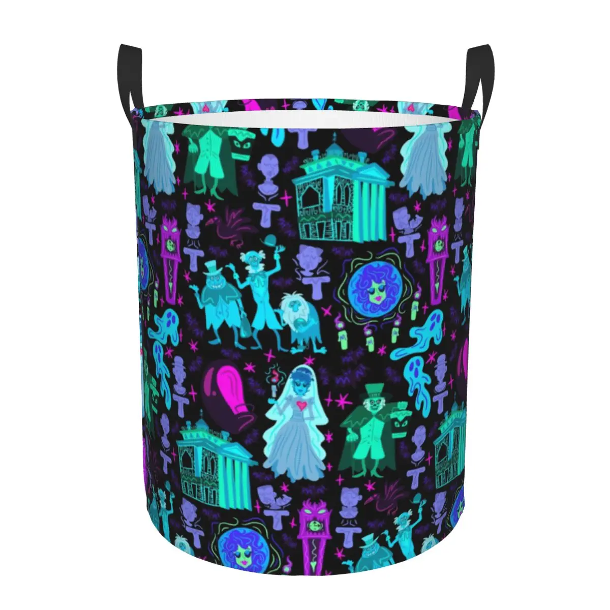 Haunted Mansion Laundry Basket Collapsible Halloween Grimace Baby Hamper for Nursery Toys Organizer Storage Bins