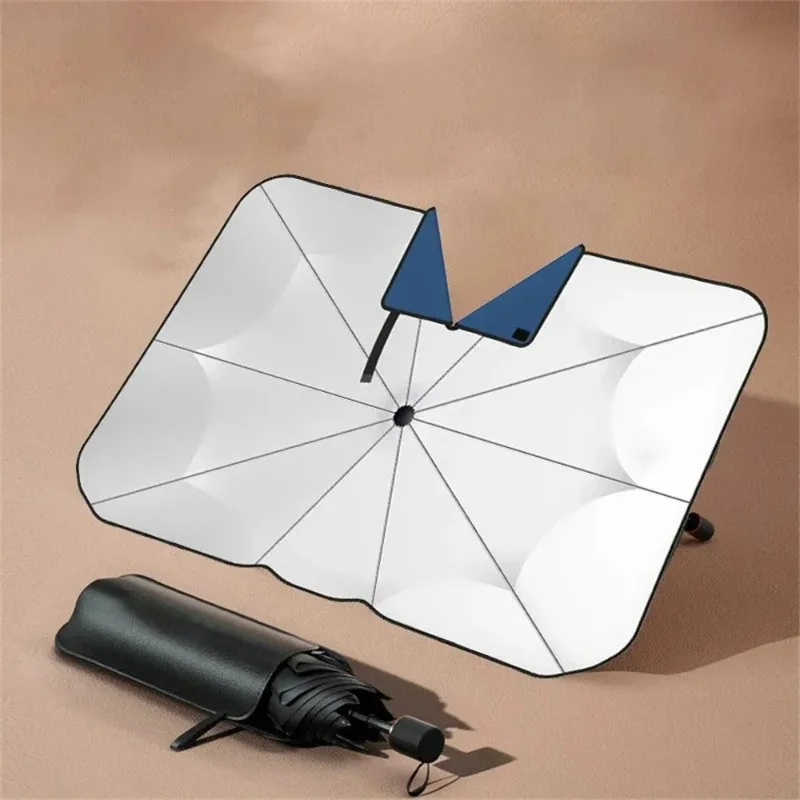 

Summer Car Front Windshield Sunshade Umbrella Retractable Sun Protection Blocking Auto Accessory