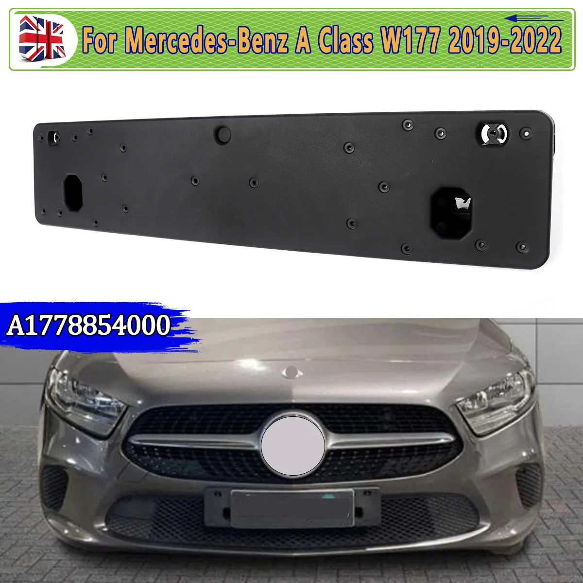 Supporto targa anteriore A1778803800 per Mercedes-Benz Classe A W177 2019 2020 2021 2022