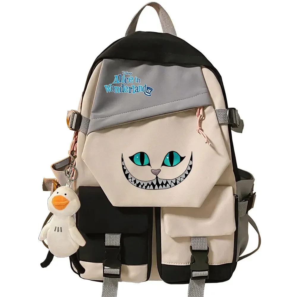 Ragazze bambini scuola libro borse donna Patchwork Bagpack adolescenti Alice nel paese delle meraviglie zaini tela studente zaino