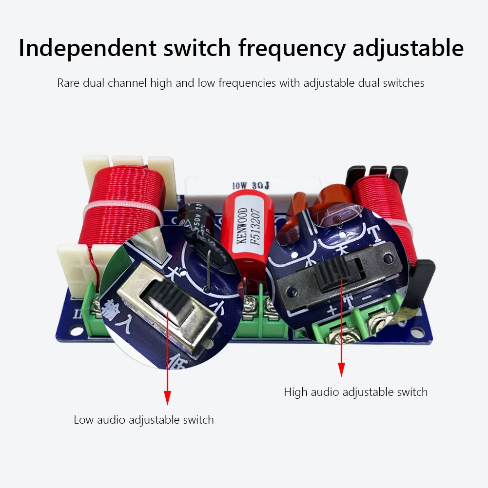 2-Way Speaker Audio Frequency Divider 2500-3000Hz 250W HiFi Crossover Filter Module Home Theater Audio Modification