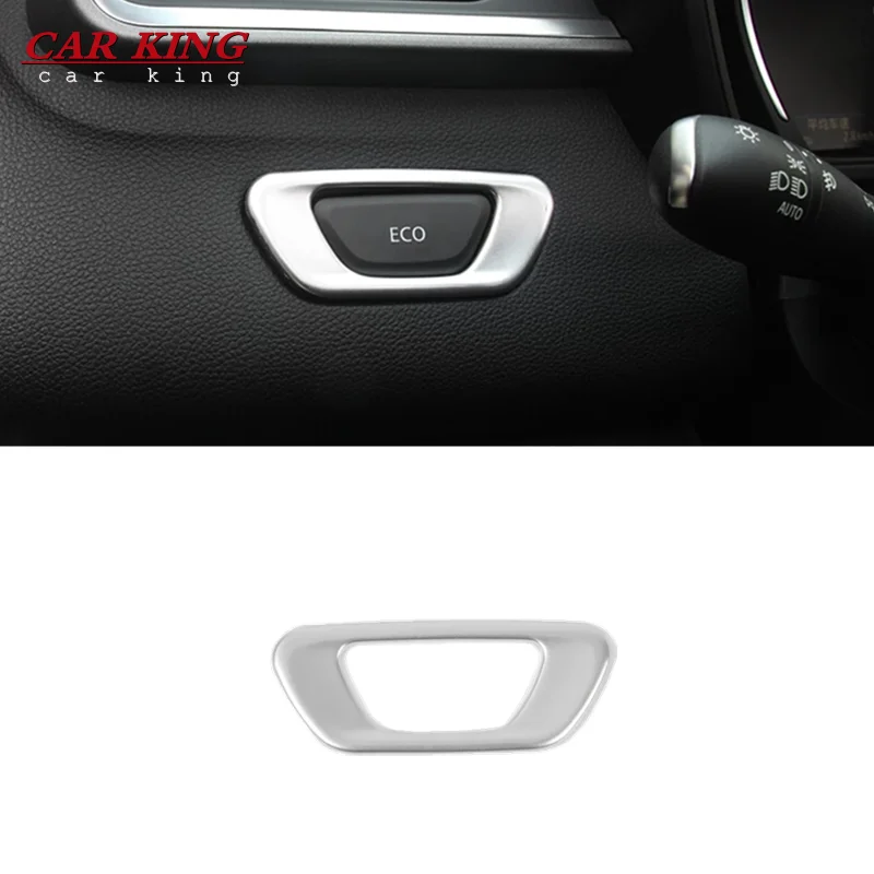 

ABS Matte Car ECO Switch Button Cover trim Sticker car styling For Renault Kadjar LHD 2015 2016 2017 2018 2019 Accessories 1pcs