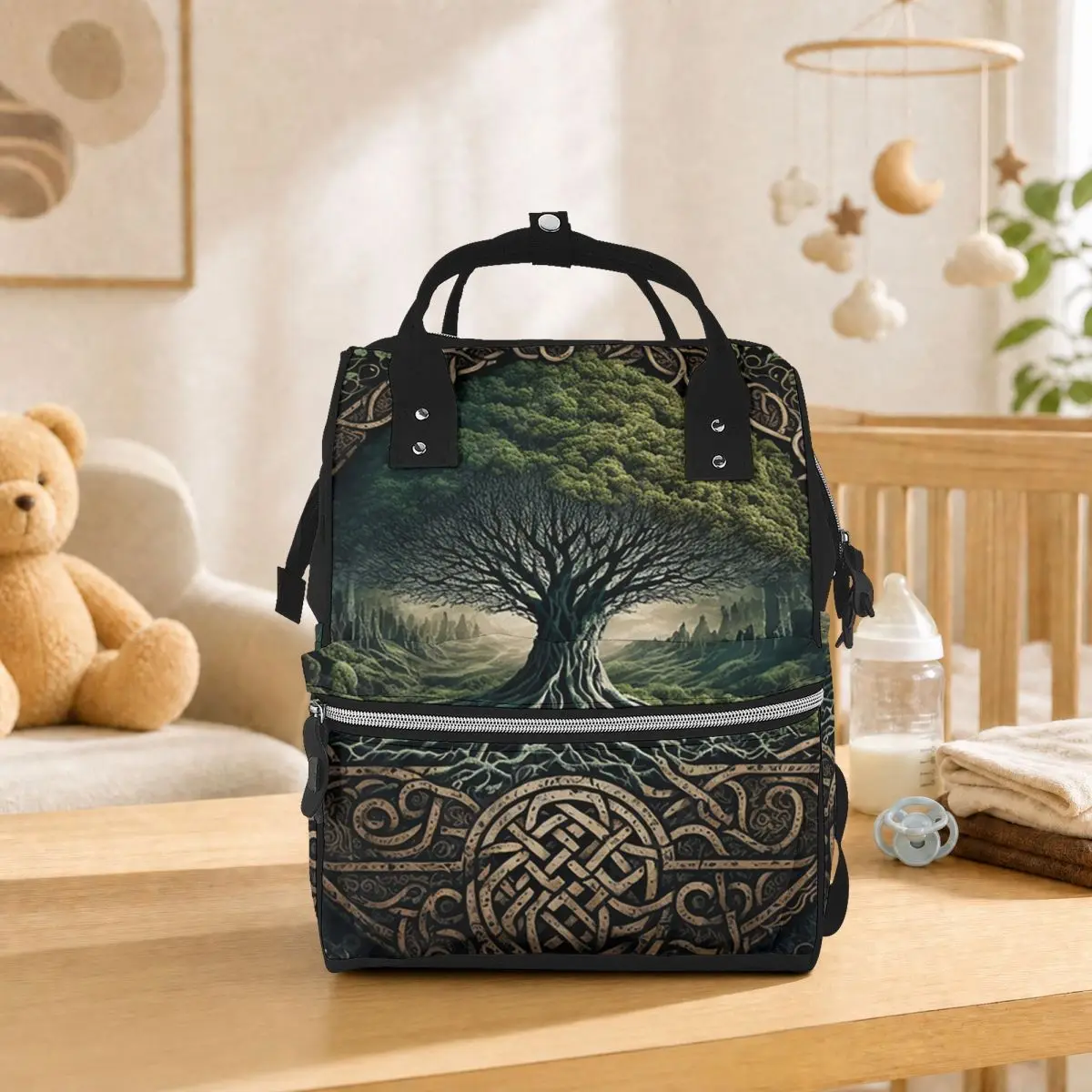 Yggdrasil Tree Of Life Celtic Student Backpack School Bag Hiking Travel Daypack for Men Women Bookbag Shoulder Bags