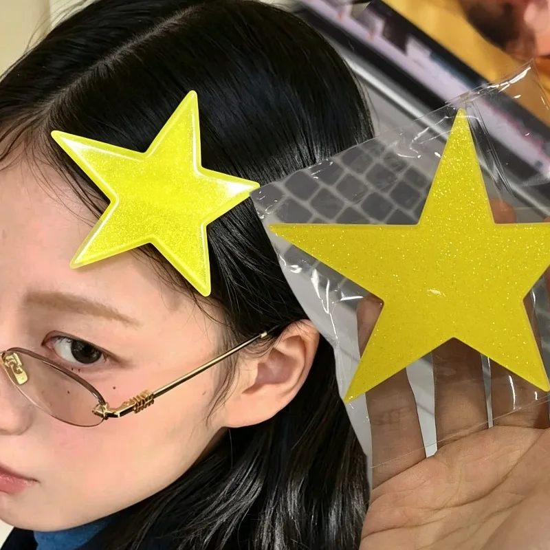1/3Pcs Punk Large Star Hair Clip Star Design Bangs Side Barrettes Hair Accessories Cool Y2K Acrylic Hair Pin Women Rock Headwear