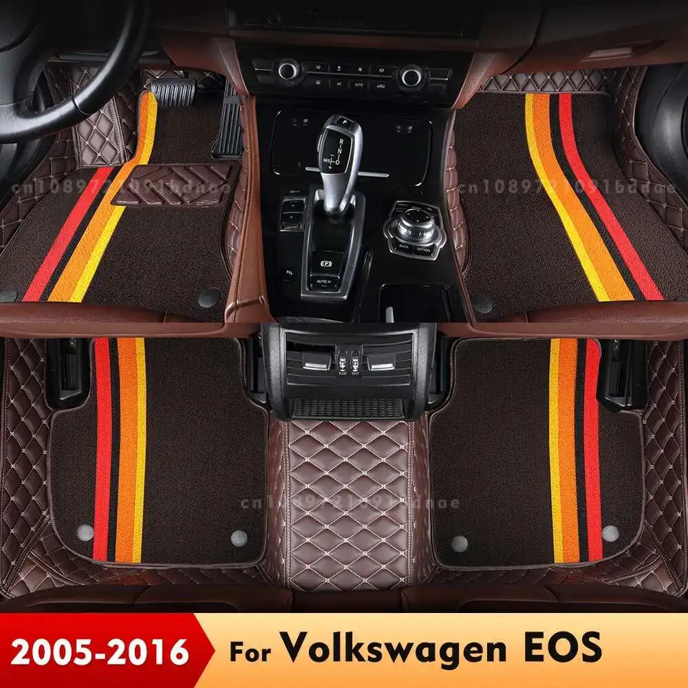 

Для Volkswagen VW EOS 2005-2016 15 14 13 09 08 07 двухслойные автомобильные коврики на заказ, подушечки для ног, ковер, аксессуары для интерьера
