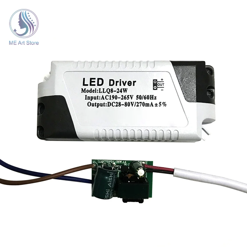 LED Driver 280mA 8-18W/8-24W AC 110V 220V to DC 24V Lighting Transformer Panel Ceiling Lamp LED Strip Power Supply Adapter