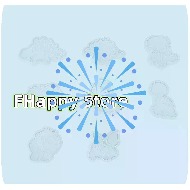 [MA]4Pcs Dinosaur Cookie Cutters, Cartoon Plunger Stamp Molds, Animal Shapes Baking Tools for DIY Biscuit Making[MA]