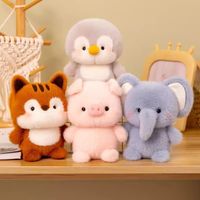 Cute Plush Companion Doll Anime Elephant Rabbit Bear Panda Cartoon Desk Companion Doll 16cm Soft Plush Toy Sleeping Gift