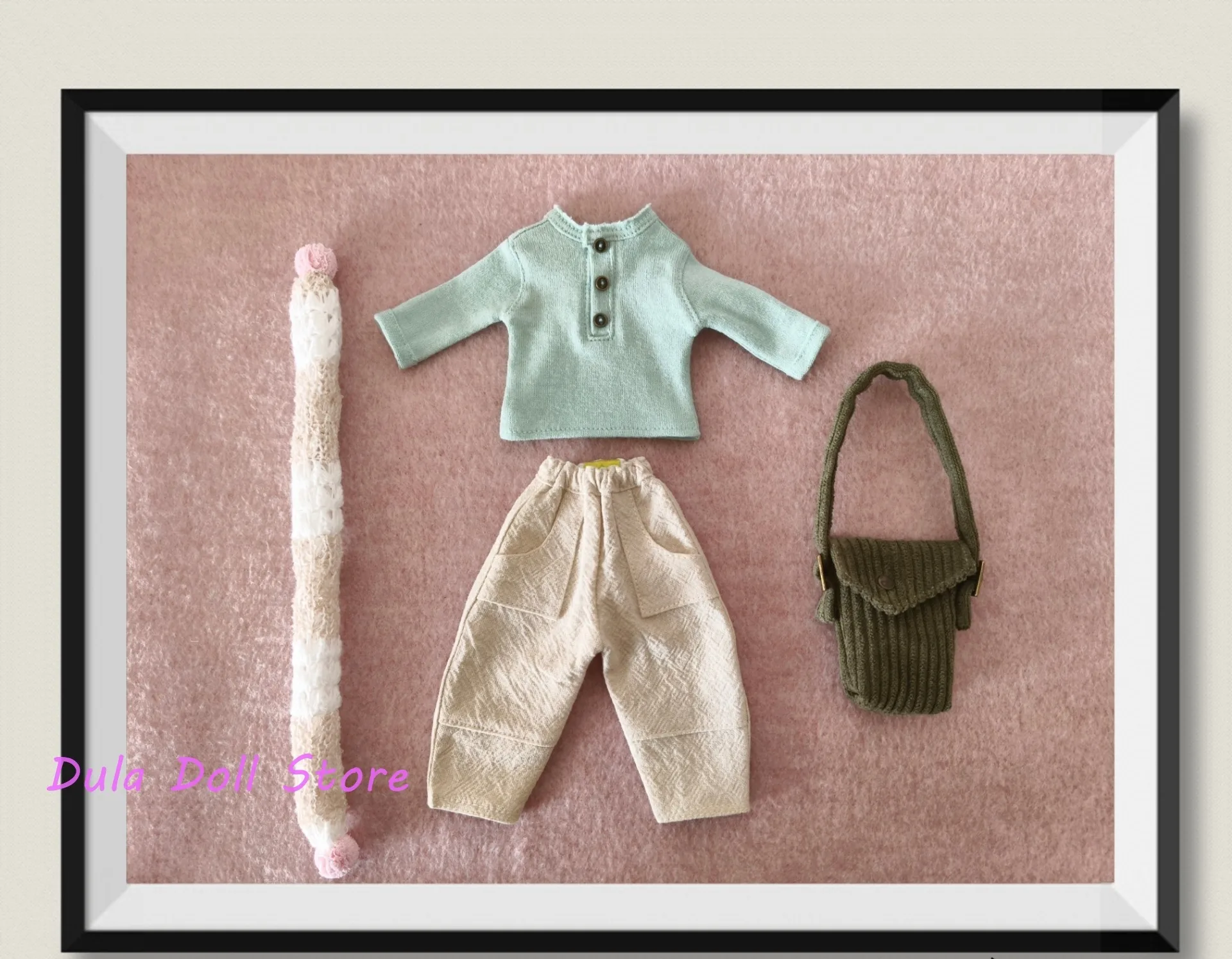 

(Только один комплект) Набор одежды ручной работы для кукол Dula 2026, простой комплект из четырех предметов для кукол Blythe ob24, ob22, Landoudou, Landazz