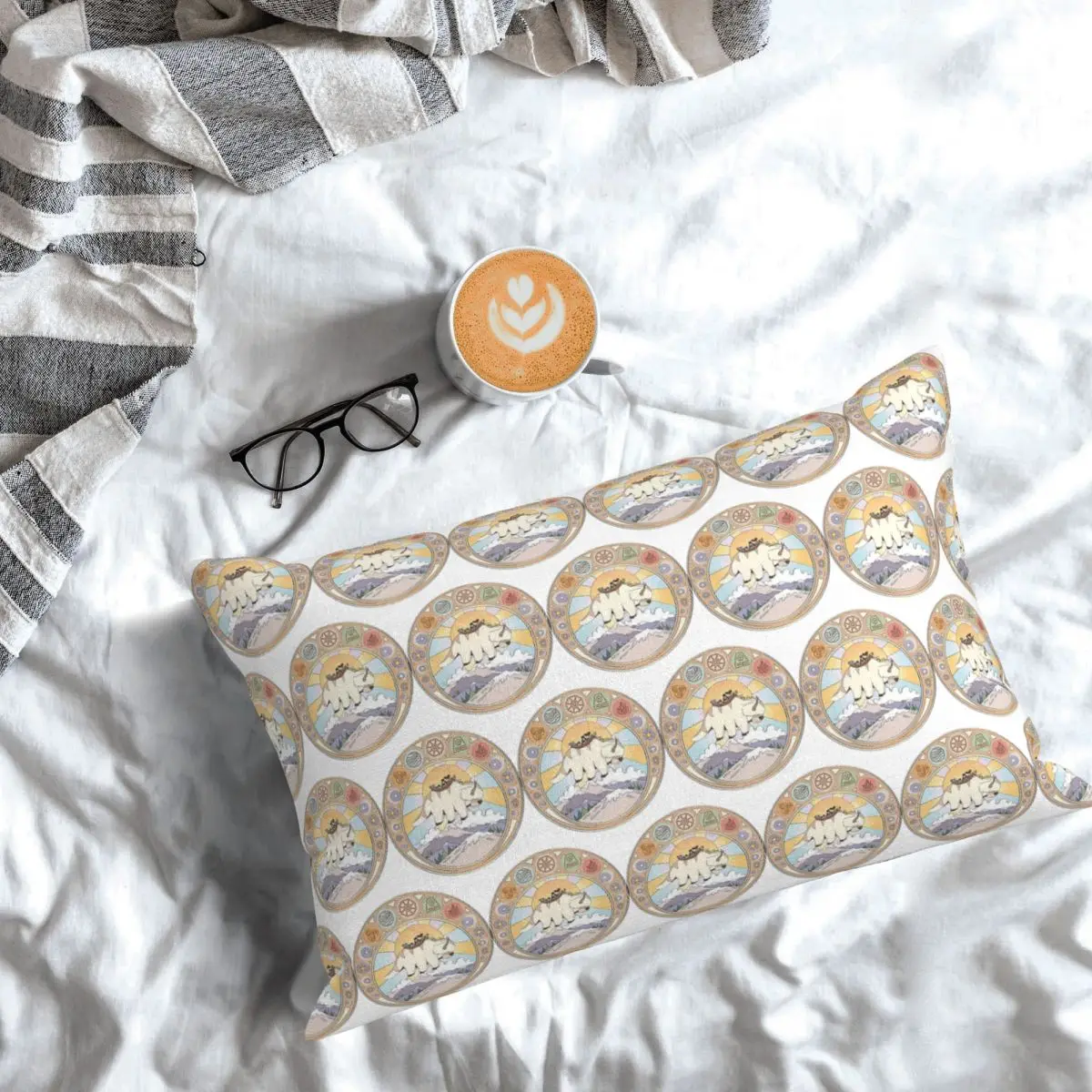 Team Avatar And Elements Design Rectangle Pillowcase Cushion Cover Decor Bedroom Bed Home Comfort Throw Pillow