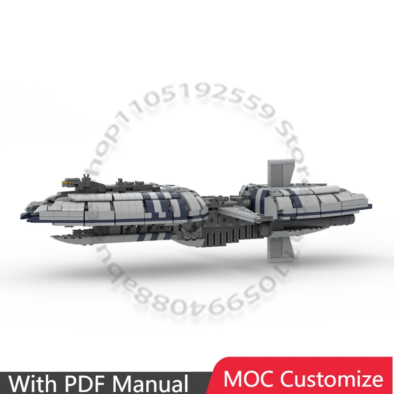 

Набор для сборки космического фрегата Star Battle (1276 деталей), модульный конструктор MOC, популярная игрушка для мальчиков, подарок на праздник