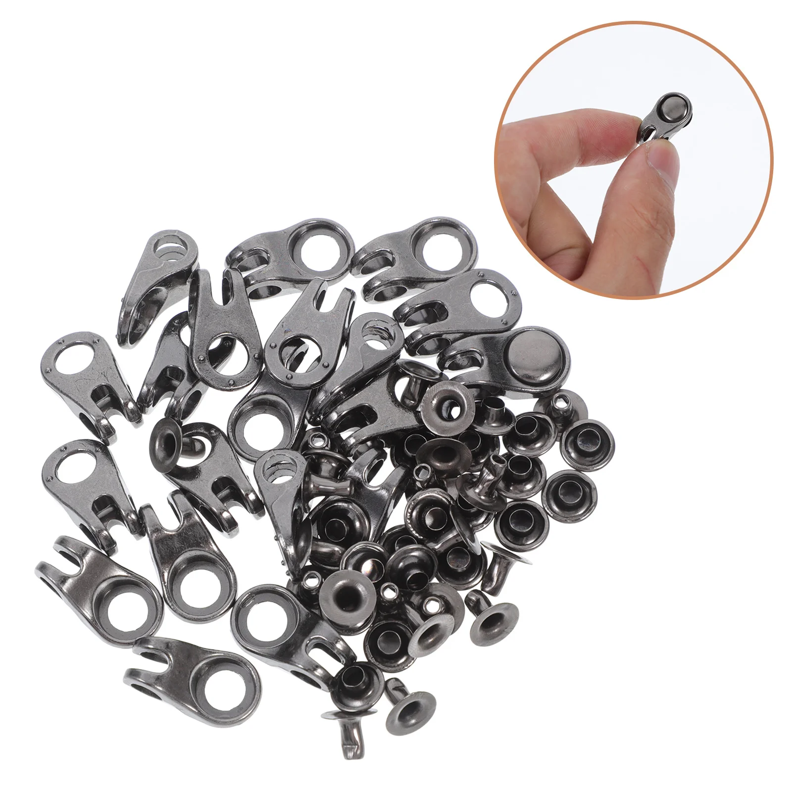 

20 set Shoe Buckle Decorative Metal Lace Hooks For Diy Repair Supplies Shoelace Buckles Boot Fasteners Handicraft Sewing