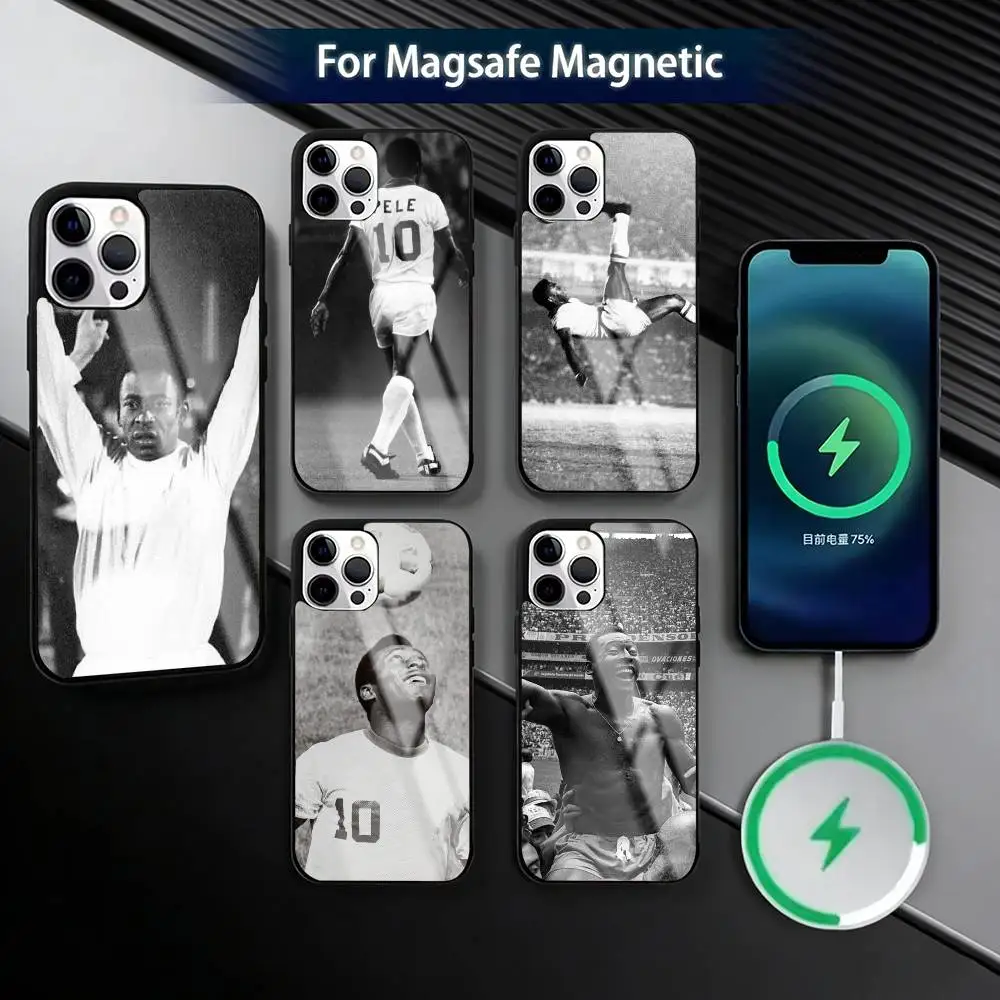 

Pelé Phone Case For iPhone17,16,15,14,13,12,11 Plus,Pro Magnetic For Magsafe Wireless Charging