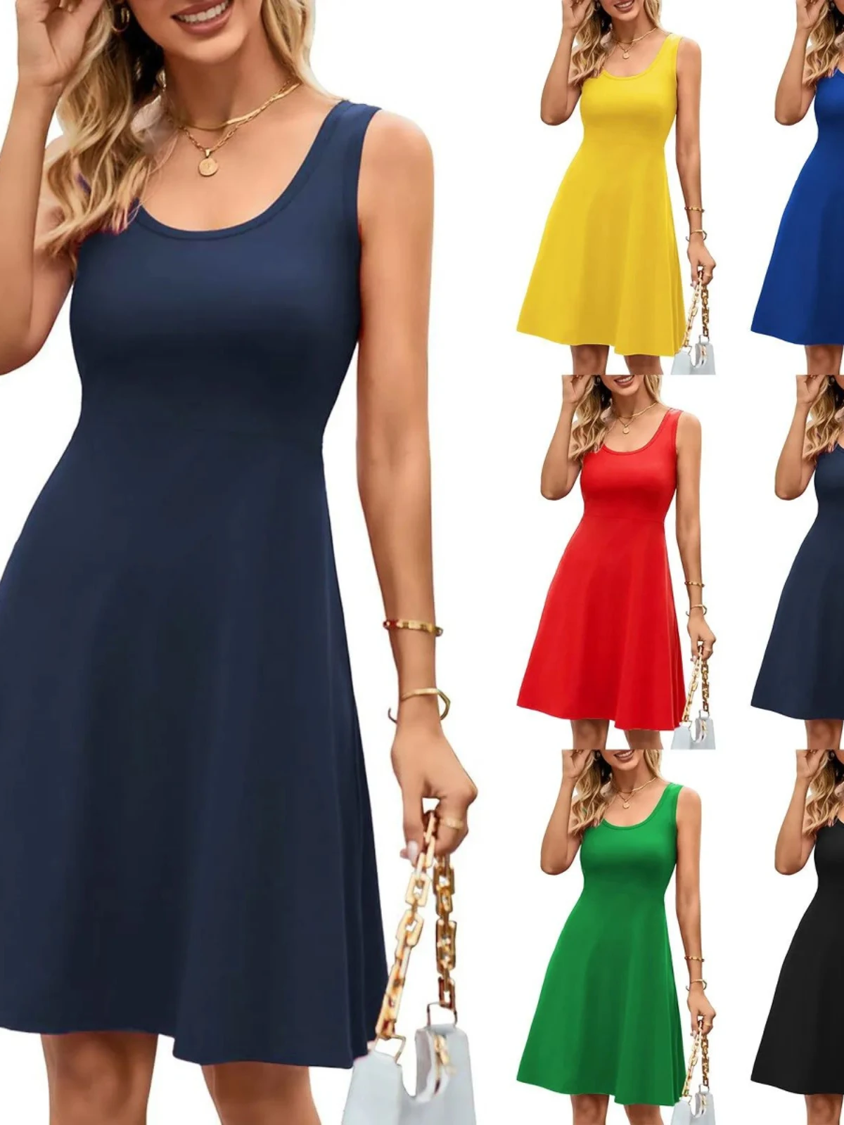 

Сексуальный круглый Ne Slim Fit Dr, однотонный, с застежкой на талии, полиэфирное волокно, весна-лето, цельный предмет