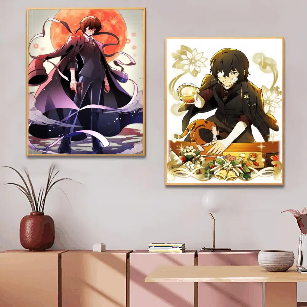 1pc Bungo Stray Dog Osamu Dazai Poster Paper Print Home Bedroom Entrance Bar Cafe Art Painting Decoration
