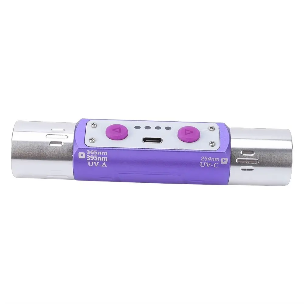 UVC Longwave UV Flashlight 254nm 365nm Blacklight LED Flashlight LED 395nm UV Flashlight Lamps Minerals Detector