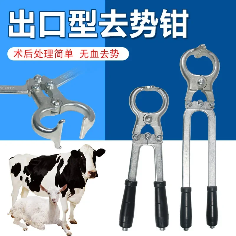 Sheep Castration Pliers Stainless Steel Bloodless Castration Clamp Cattle Goat Wether Pliers Carbon Castration Pliers 1pcs