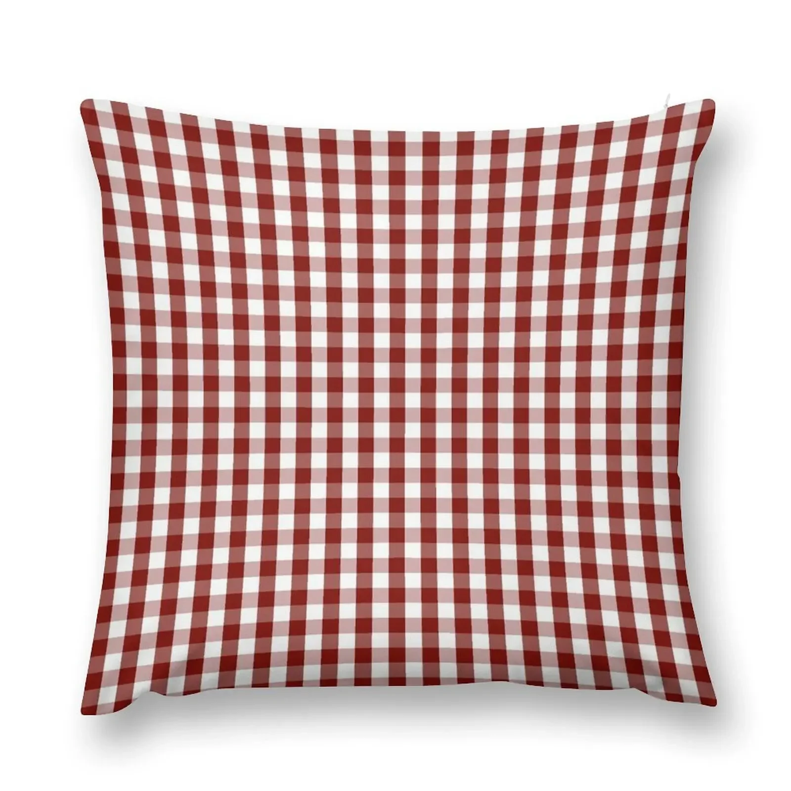 Large Vintage New England Shaker Dark Barn Red Milk Paint Gingham Check Plaid Throw Pillow Decorative Sofa Cushion pillow